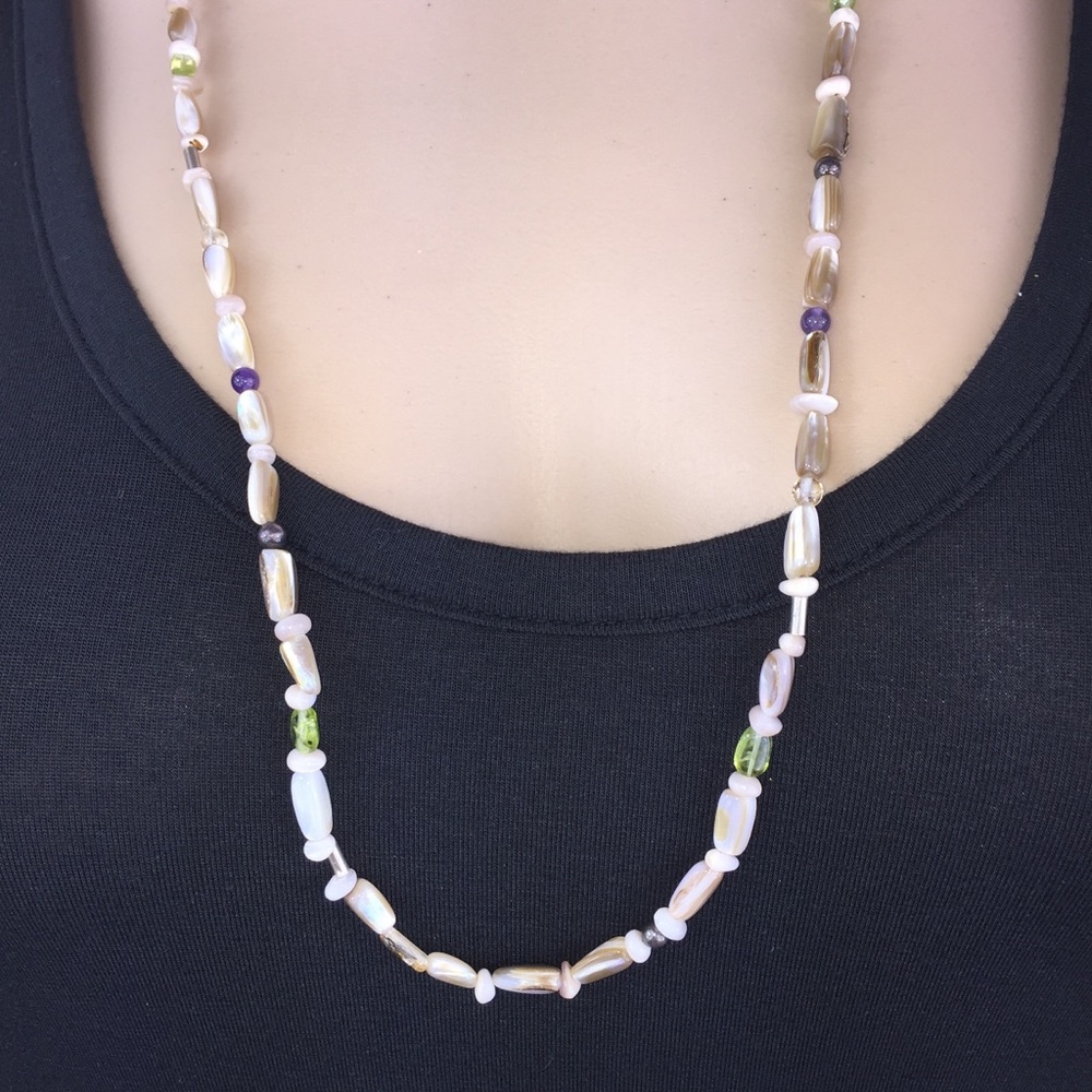 Carolyn Pollack Shell and Sterling Silver Necklace
